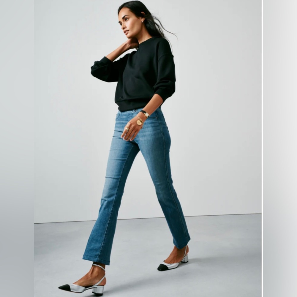 NWT, Spanx Kick Flare Jeans, Petite, Medium